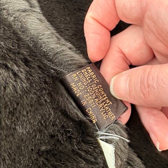 Vintage Guess USA Women’s Suede Faux Fur Jacket Size Large - Picture 12 of 16